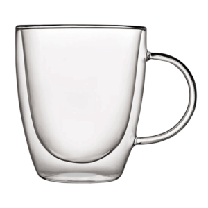 Canecas de Vidro Com Parede Dupla 350ml